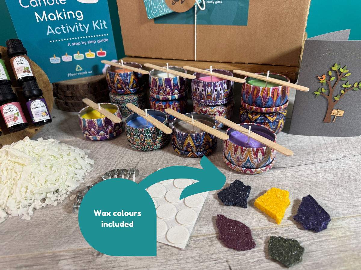 Candle making materials from the activity gift set