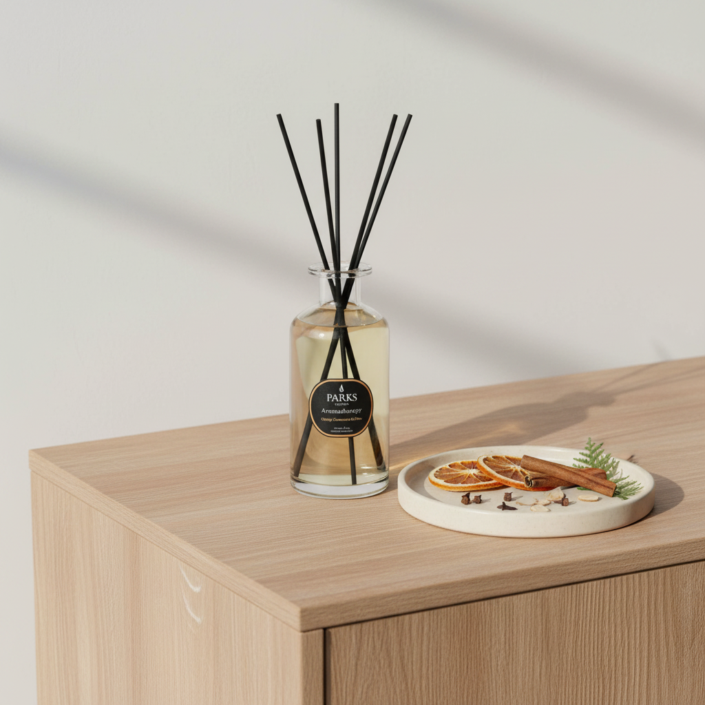 Orange, cedarwood and clove 220ml reed diffuser by Parks Candles — product view 1 of 7