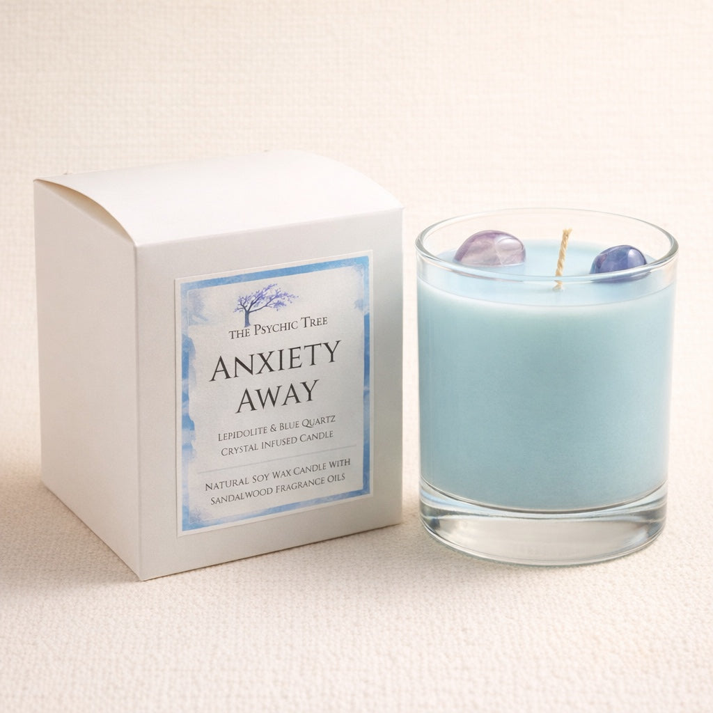 Anxiety Away - Crystal Infused Scented Candle